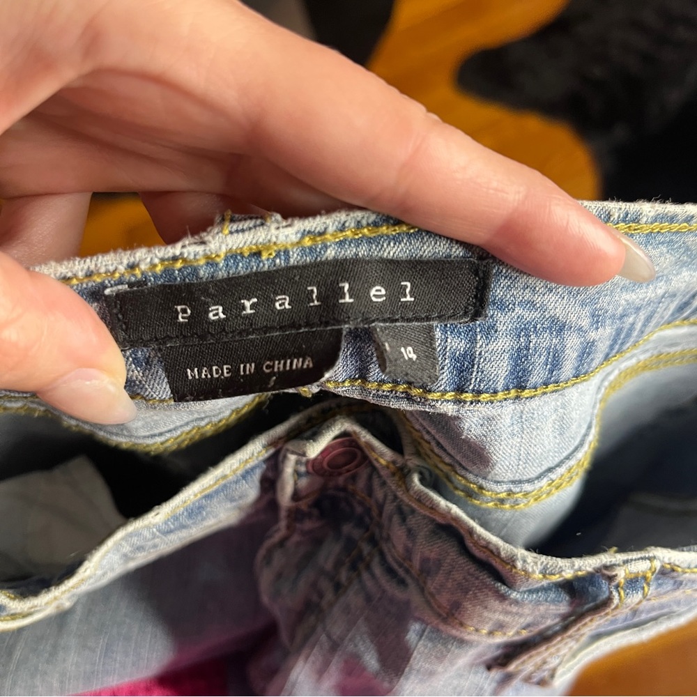 Parallel Patchwork Jeans Size 14 - image 4